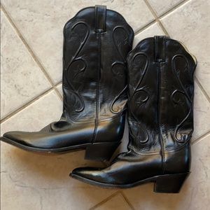 All black cowboy boots!!
